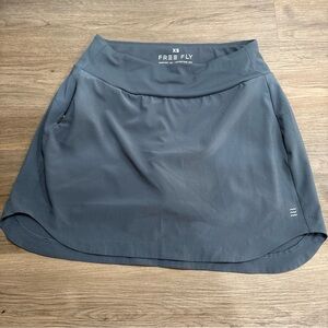 Free Fly Bamboo Lined Active Breeze Skort Womens XS Gray UPF 50+ Hiking Outdoor